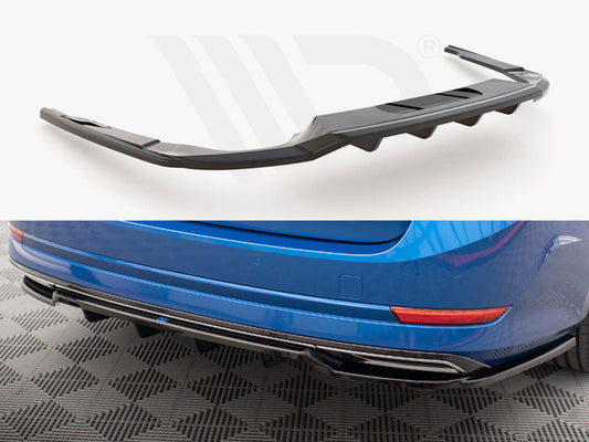 Skoda Octavia Sportline Mk4 (2019+) Central Rear Splitter - Maxton Design