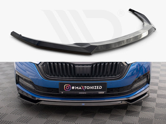 Skoda Octavia Mk4 Sportline (2019+) Front Splitter V.2 by Maxton Design