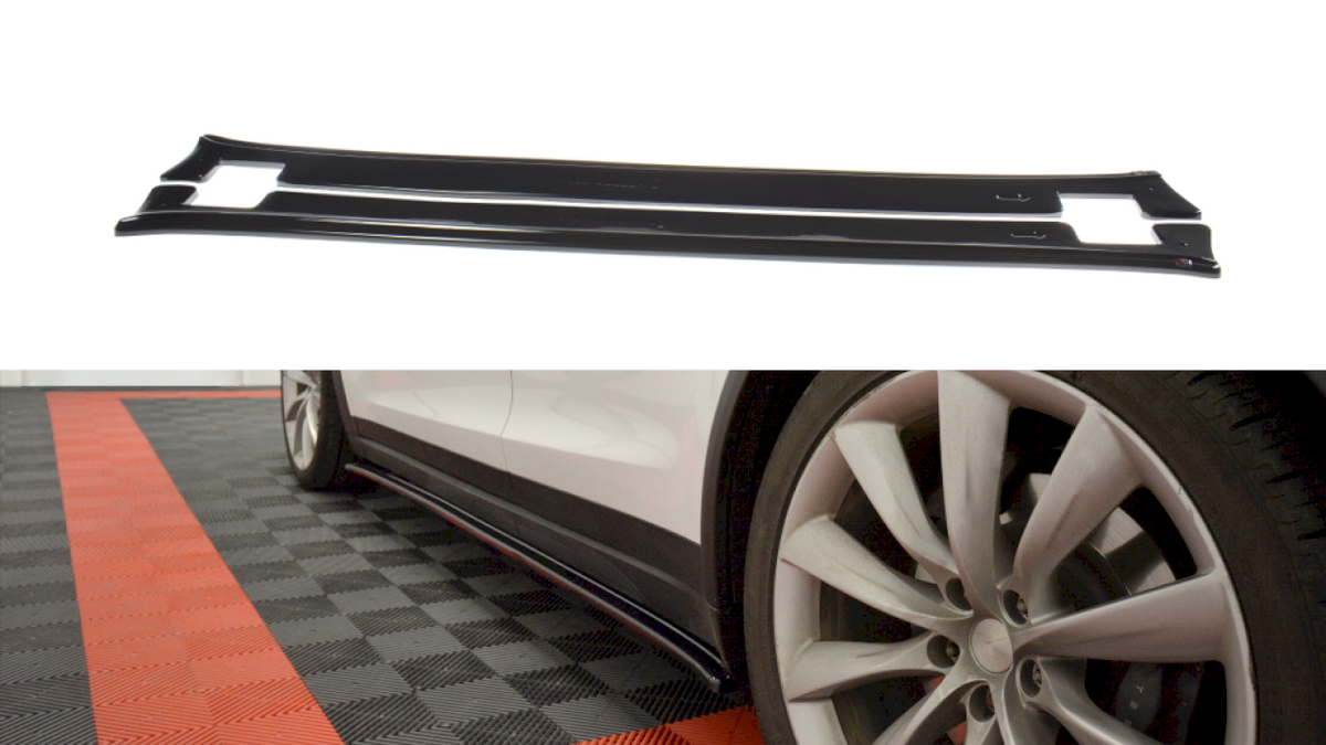 Tesla Model X (2015-) side skirts diffusers V.1 - Maxton Design