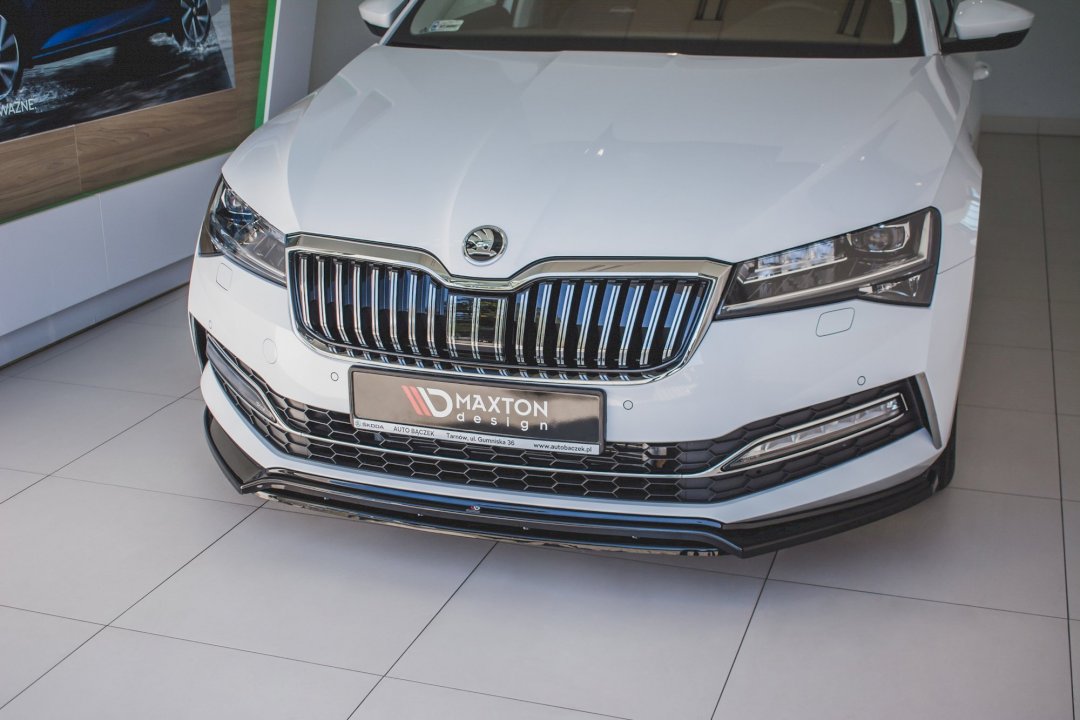 Skoda Superb MK3 FL (2019-) Front Splitter V.3 by Maxton Design