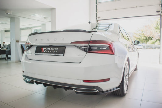 Skoda Superb MK3 FL Hatchback (2019-2020) Spoiler Extension V.2, Gloss Black