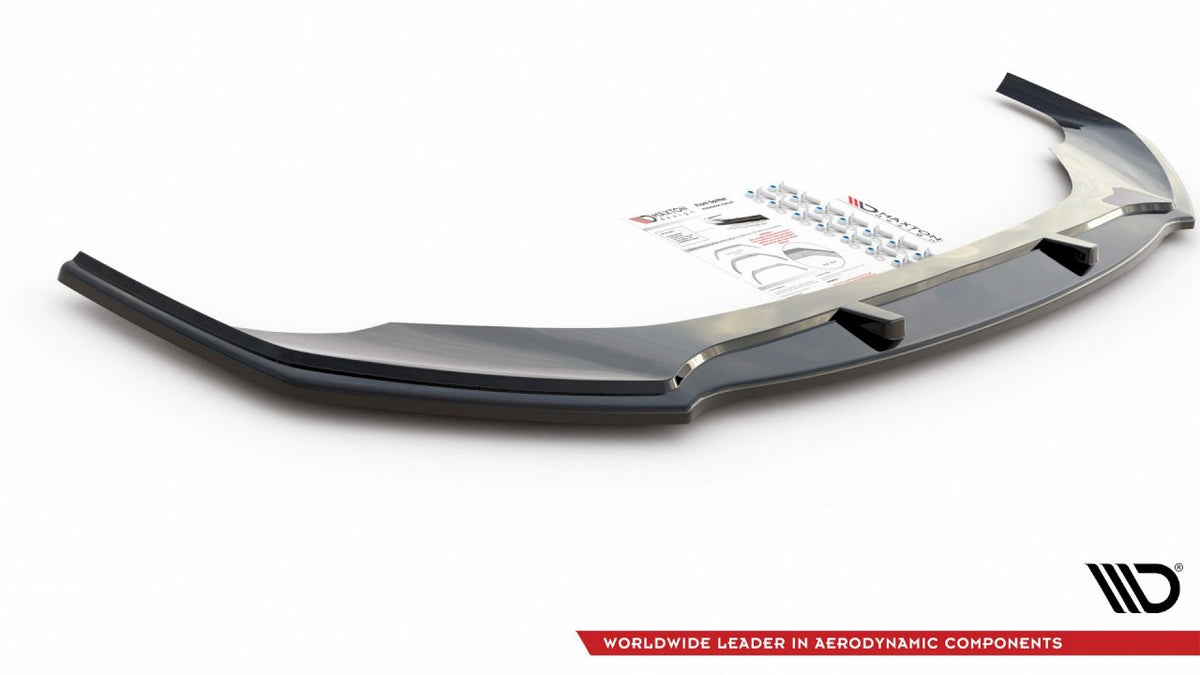 Audi A7 C8 & S7 C8 Front Splitter V.2 - Maxton Design Gloss Black
