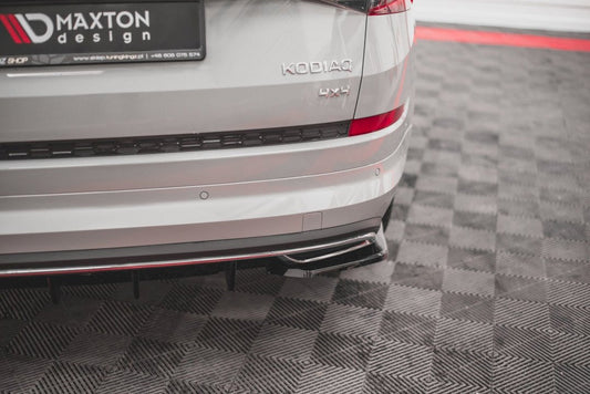 Skoda Kodiaq Sportline (2017+) rear side splitters, Maxton Design ABS