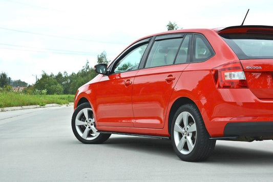 Skoda Rapid (2013+) side skirts diffusers - Maxton Design ABS kit