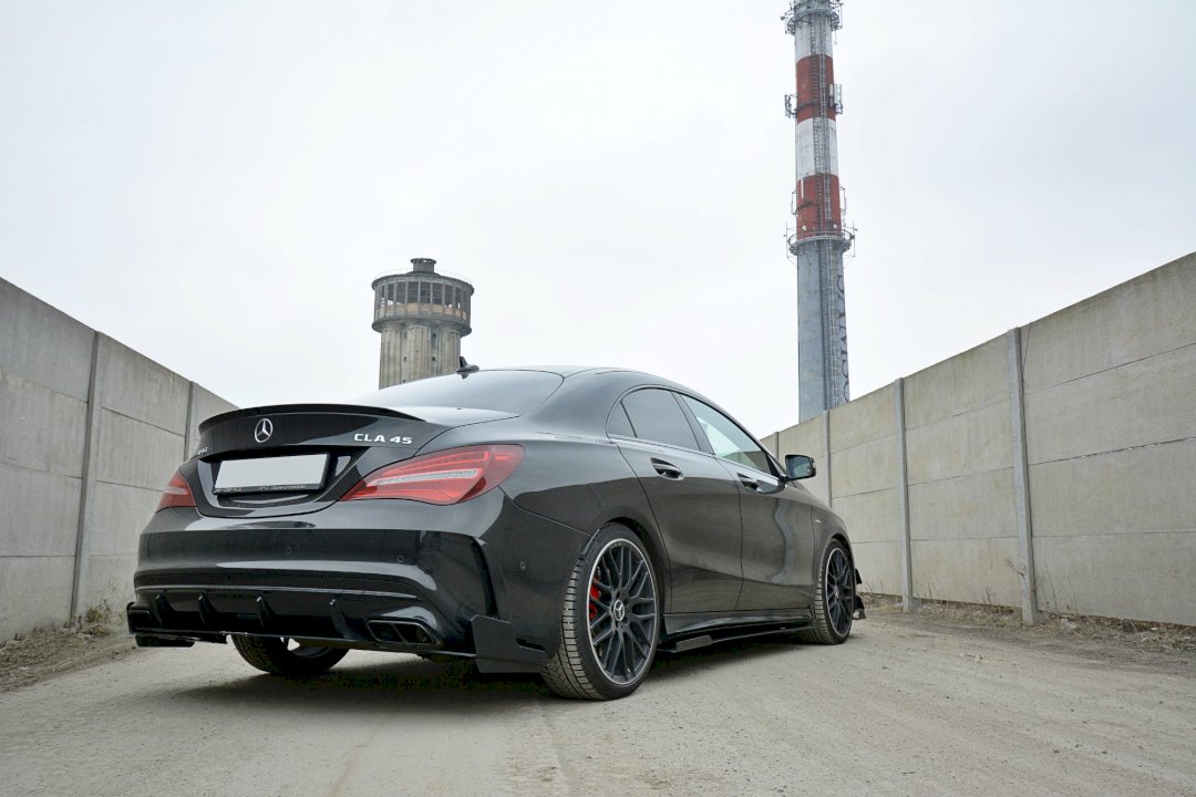 Mercedes CLA45 AMG C117 facelift (2017-2019) rear side splitters - Maxton Design ABS set