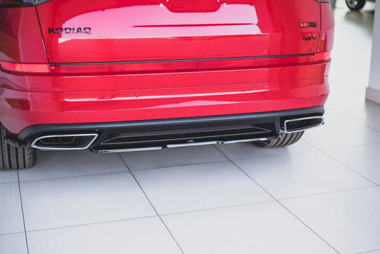 Skoda Kodiaq VRS (2019-) Central Rear Splitter, Maxton Design ABS