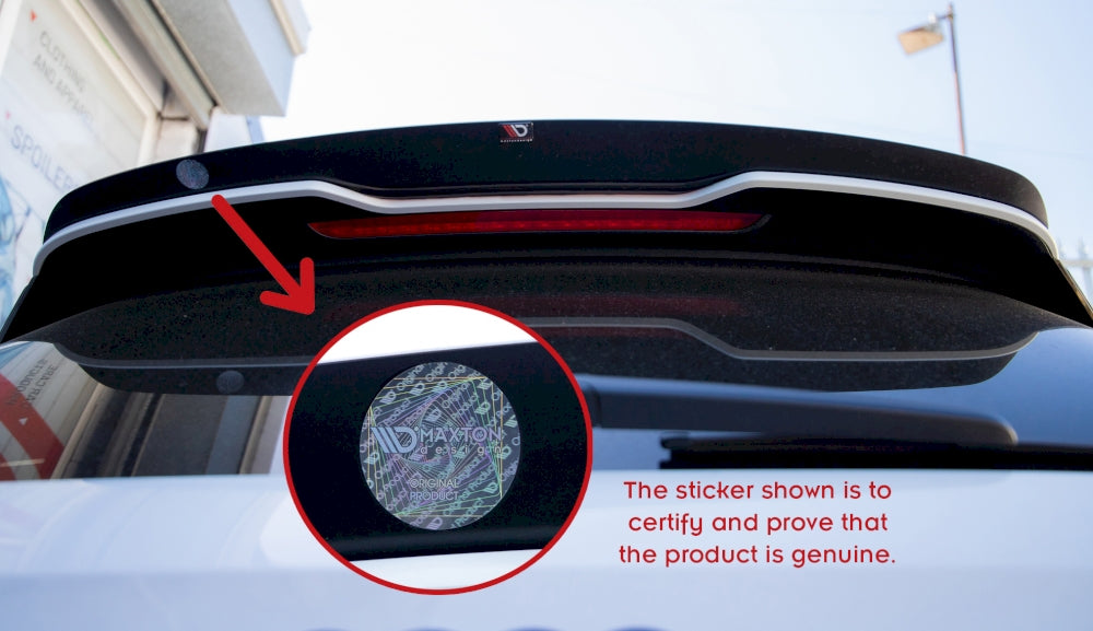 Fiat 500 Hatchback Sport Preface (2007-2015) Maxton Design Gloss Black Spoiler CAP