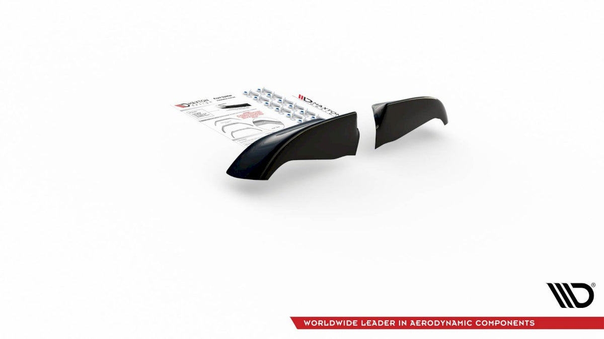 BMW M5 E39 & 5 M-Pack front side splitters, Maxton Design gloss black set