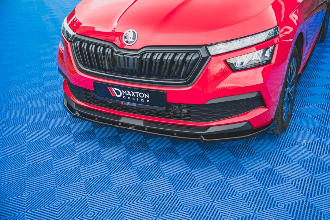 Skoda Kamiq (2019-) front splitter V2 - ABS plastic, TÜV MATERIALGUTACHTEN certified