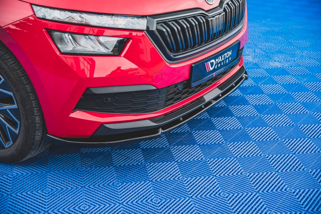 Skoda Kamiq (2019-) front splitter V2 - ABS plastic, TÜV MATERIALGUTACHTEN certified
