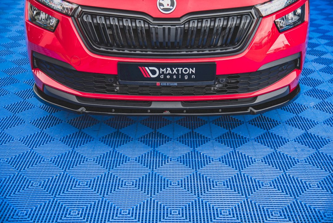 Skoda Kamiq (2019-) front splitter V2 - ABS plastic, TÜV MATERIALGUTACHTEN certified