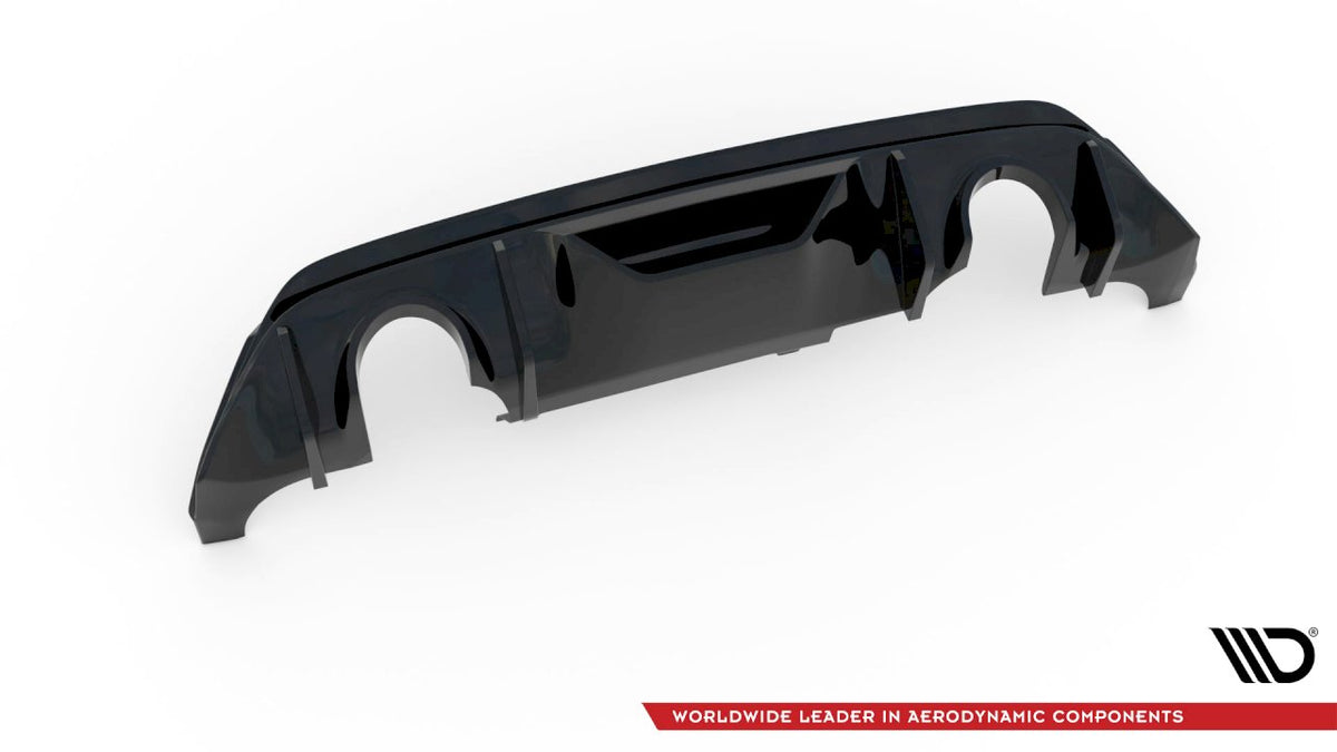 Ford Fiesta Mk8 Mk8.5 ST ST Line Rear Diffuser V3 Maxton Design Gloss Black