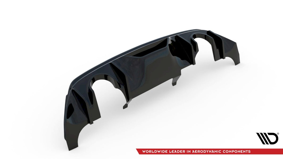 Ford Fiesta Mk8 Mk8.5 ST ST Line Rear Diffuser V3 Maxton Design Gloss Black