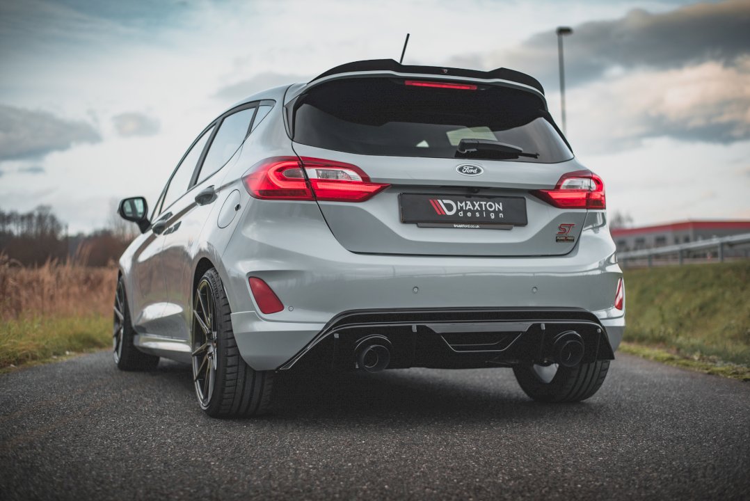 Ford Fiesta Mk8 Mk8.5 ST ST Line Rear Diffuser V3 Maxton Design Gloss Black