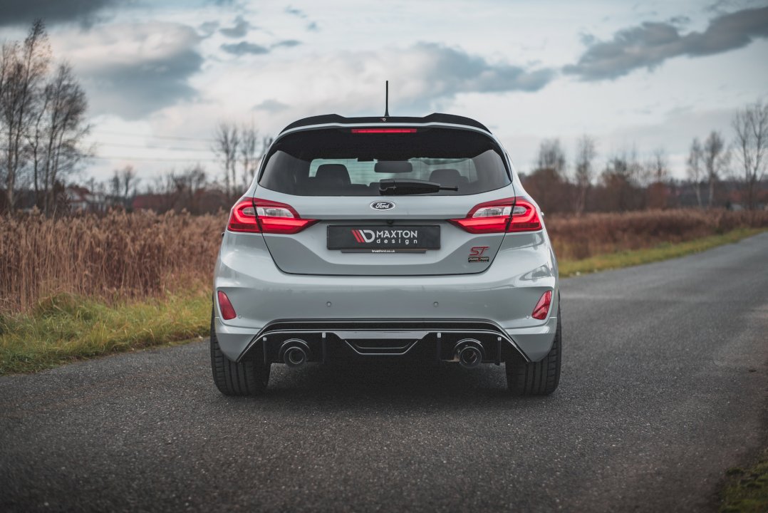 Ford Fiesta Mk8 Mk8.5 ST ST Line Rear Diffuser V3 Maxton Design Gloss Black