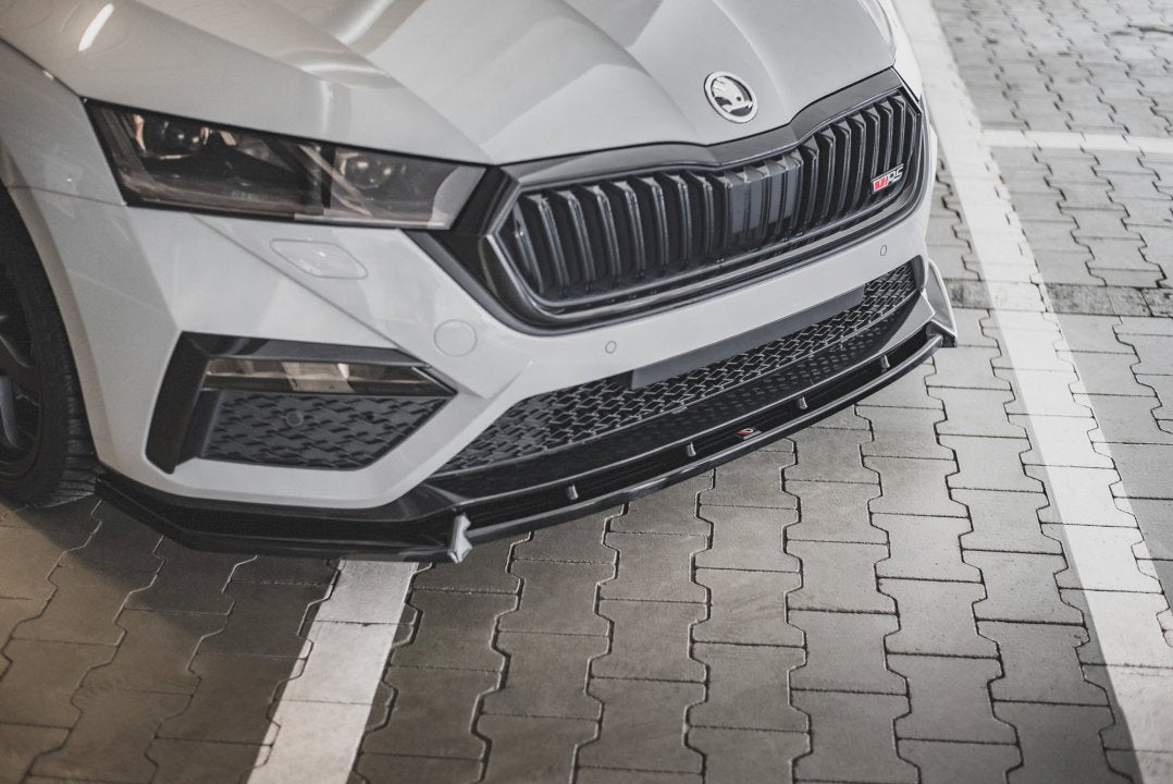 Skoda Octavia RS Mk4 (2020-2024) Maxton Design Front Splitter V1, Gloss Black