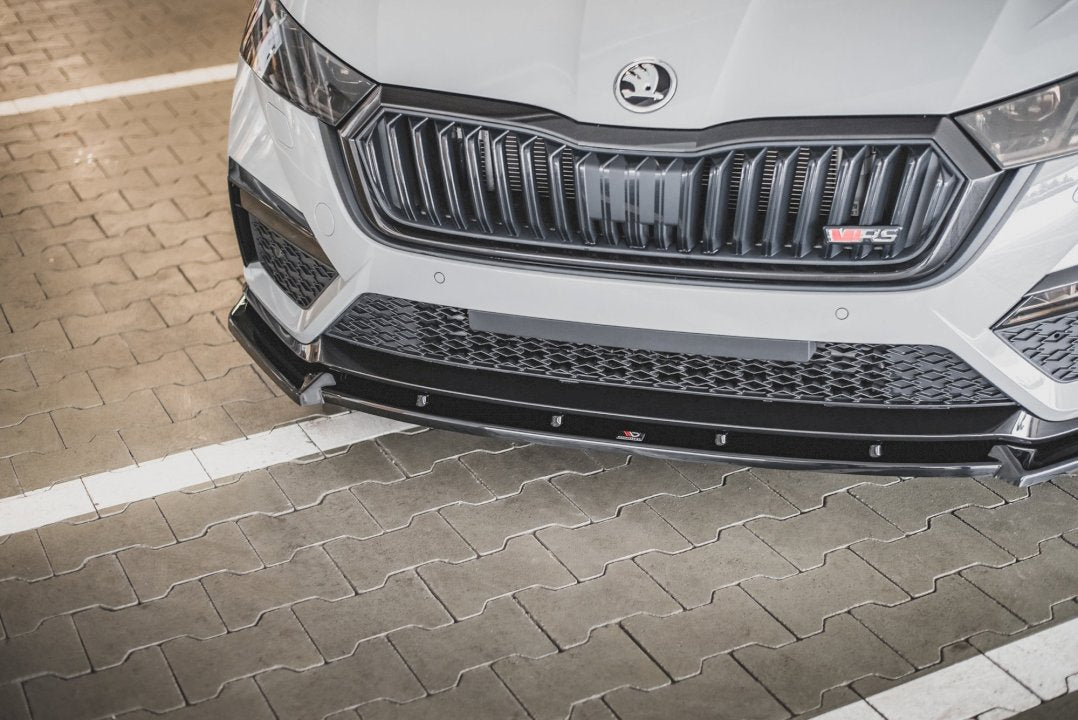 Skoda Octavia RS Mk4 (2020-2024) Maxton Design Front Splitter V1, Gloss Black