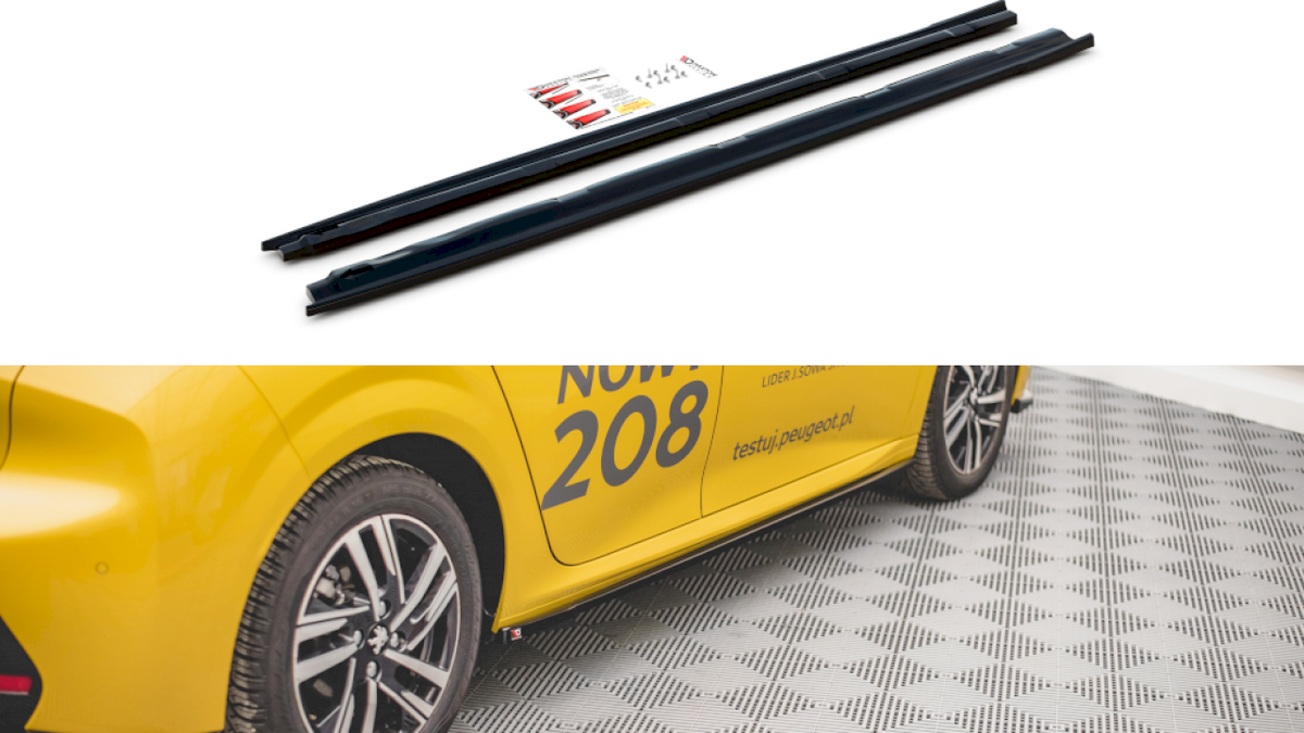 Peugeot 208 MK2 (2019+) Maxton Design ABS Side Skirts & Diffuser Set