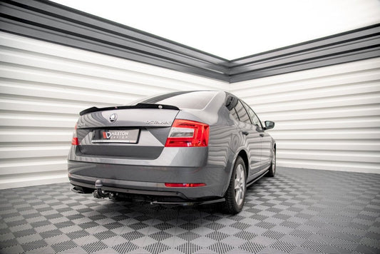 Skoda Octavia MK3 Facelift (2016-2020) rear side splitters - Maxton Design ABS set