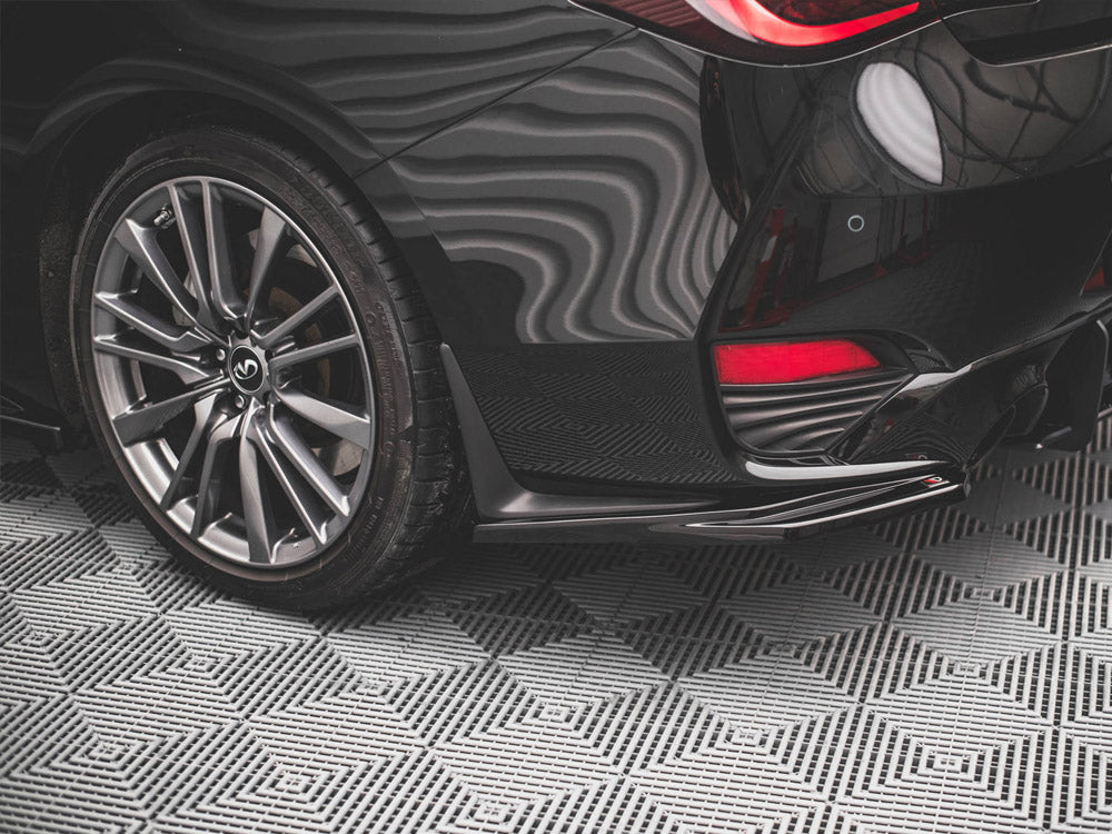 Infiniti Q60 S MK2 (2017+) rear side splitters, ABS