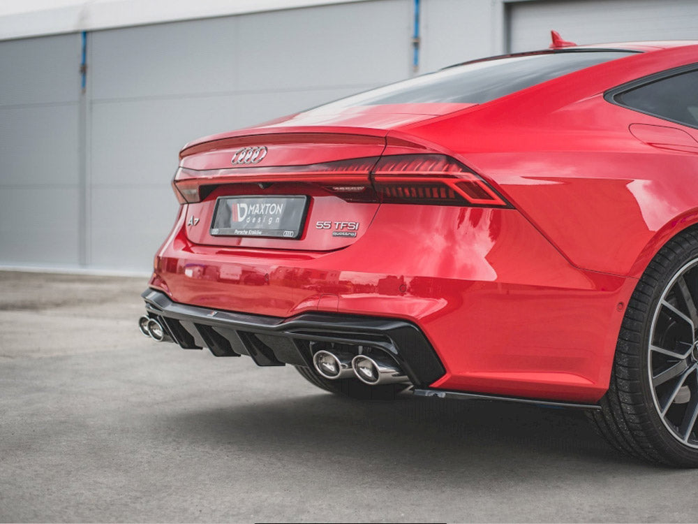 Audi A7 C8 S-Line 2017-2024 rear valance + exhaust ends, Maxton Design