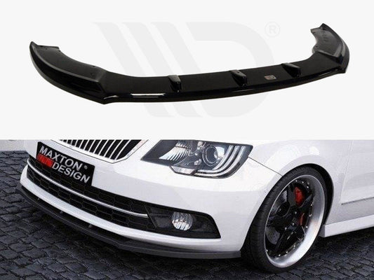 Skoda Superb II Facelift (2013-2015) front splitter, Maxton Design ABS
