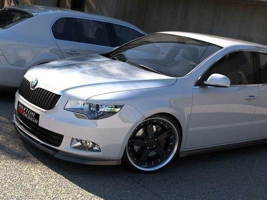 Skoda Superb II 2008-2013 front splitter, Maxton Design ABS