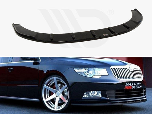 Skoda Superb II (2008-2013) front splitter for sport bumper, Maxton Design