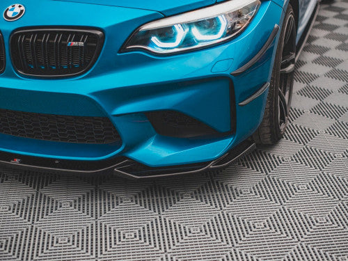 BMW M2 F87 Front Splitter V.3 Gloss Black - Maxton Design