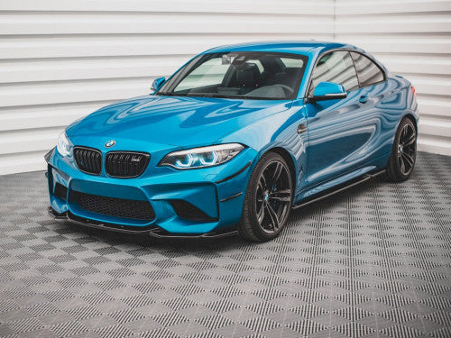 BMW M2 F87 Front Splitter V.3 Gloss Black - Maxton Design