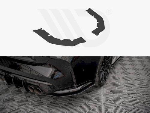 BMW M4 G82 2021+ Rear Side Splitters, Maxton Design Street Pro Matte Black 10mm Pair