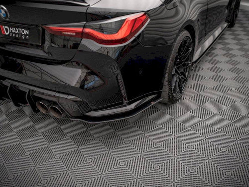 BMW M4 G82 2021+ Rear Side Splitters, Maxton Design Street Pro Matte Black 10mm Pair