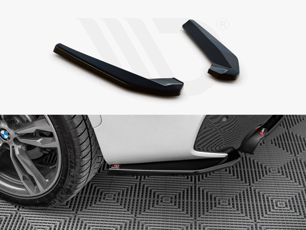 BMW X1 F48 M-Pack rear side splitters - Maxton Design ABS set