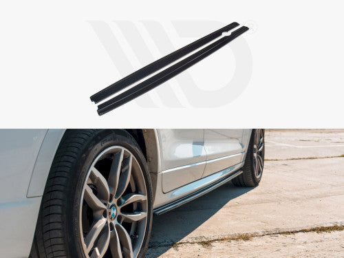 BMW X3 F25 M Sport LCI (2014-2017) Maxton Design Gloss Black Side Skirt Diffusers