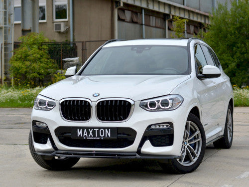 BMW X3 G01 Front Splitter V1 Gloss Black - Maxton Design