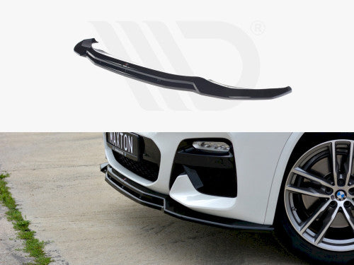BMW X3 G01 Front Splitter V1 Gloss Black - Maxton Design