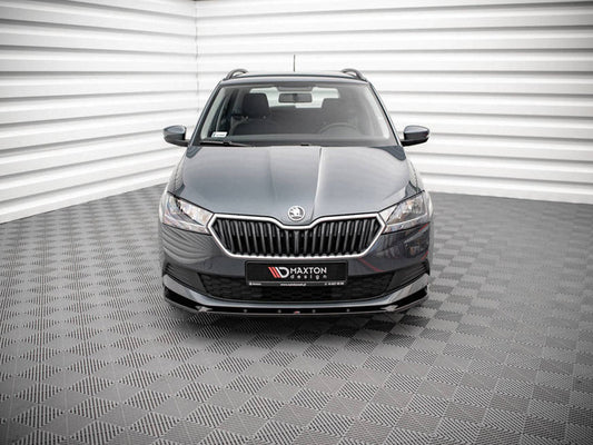 Skoda Fabia MK3 Facelift (2019-) front splitter kit, Maxton Design ABS