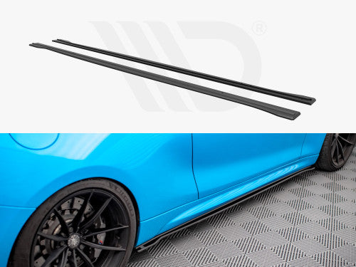 BMW M2 F87 Side Skirt Diffusers - Maxton Design Street Pro, 10mm ABS