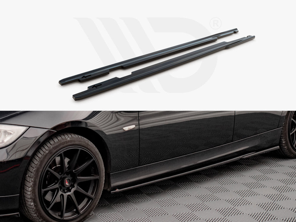 BMW E90 Side Skirts Diffusers - Maxton Design ABS Kit