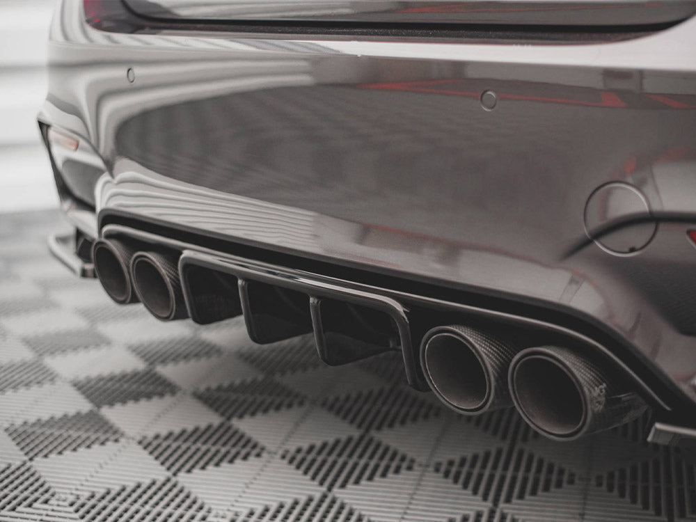 BMW M4 F82 rear valance diffuser by Maxton Design, ABS plastic