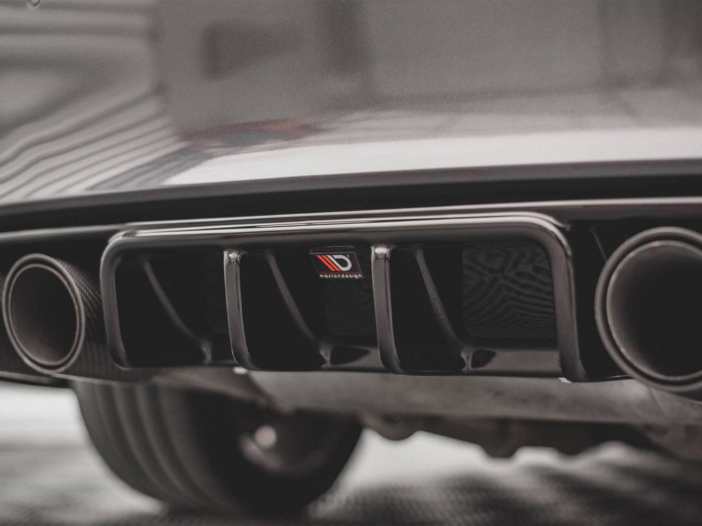 BMW M4 F82 rear valance diffuser by Maxton Design, ABS plastic