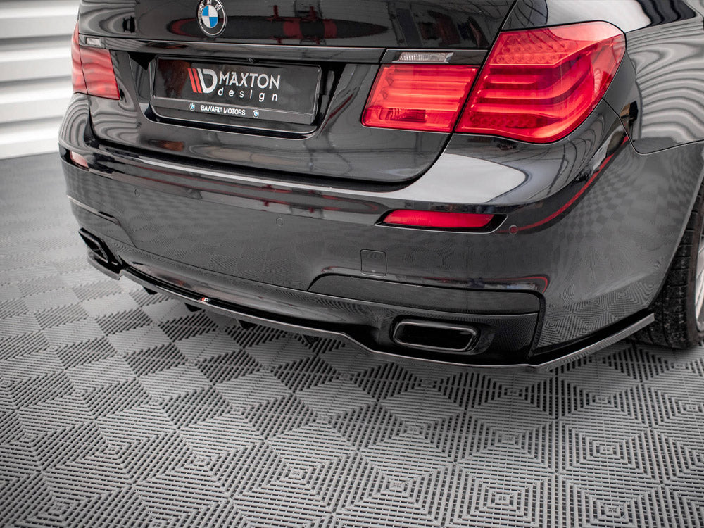 BMW F01 M-Pack rear splitter vertical bars, Maxton Design ABS