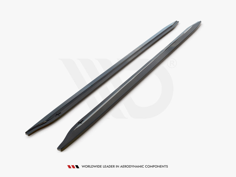 BMW M3 G80 G81 Side Skirts Diffusers V.1 - Maxton Design Gloss Black