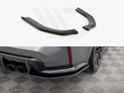 BMW M3 G80 rear side splitters V.2 gloss black