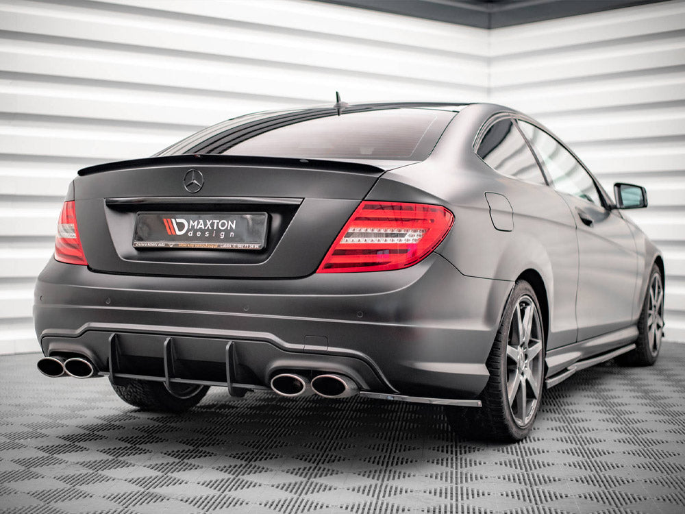 C204 Mercedes C Coupe AMG-Line rear diffuser - Maxton Design Street Pro