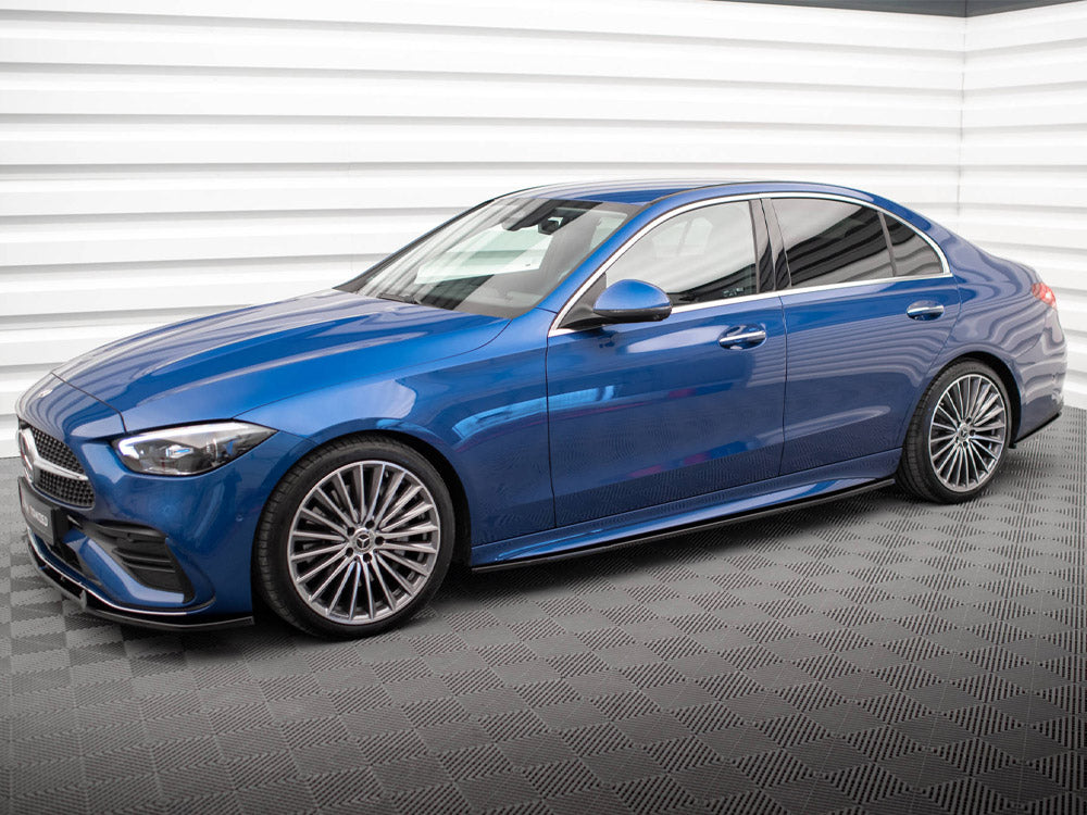 Mercedes C W206 AMG-Line & C43 side skirts diffusers, Maxton Design ABS kit