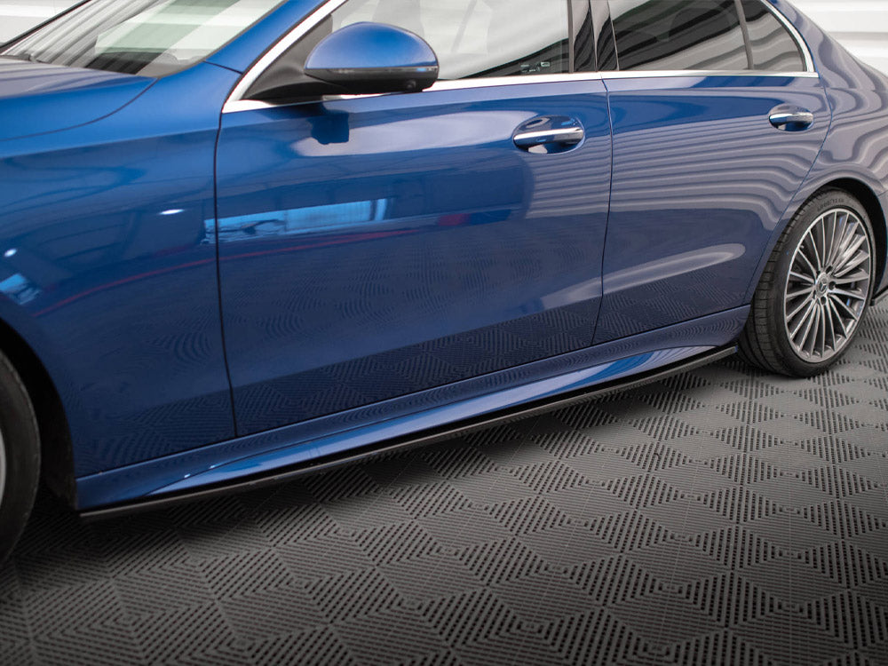 Mercedes C W206 AMG-Line & C43 side skirts diffusers, Maxton Design ABS kit