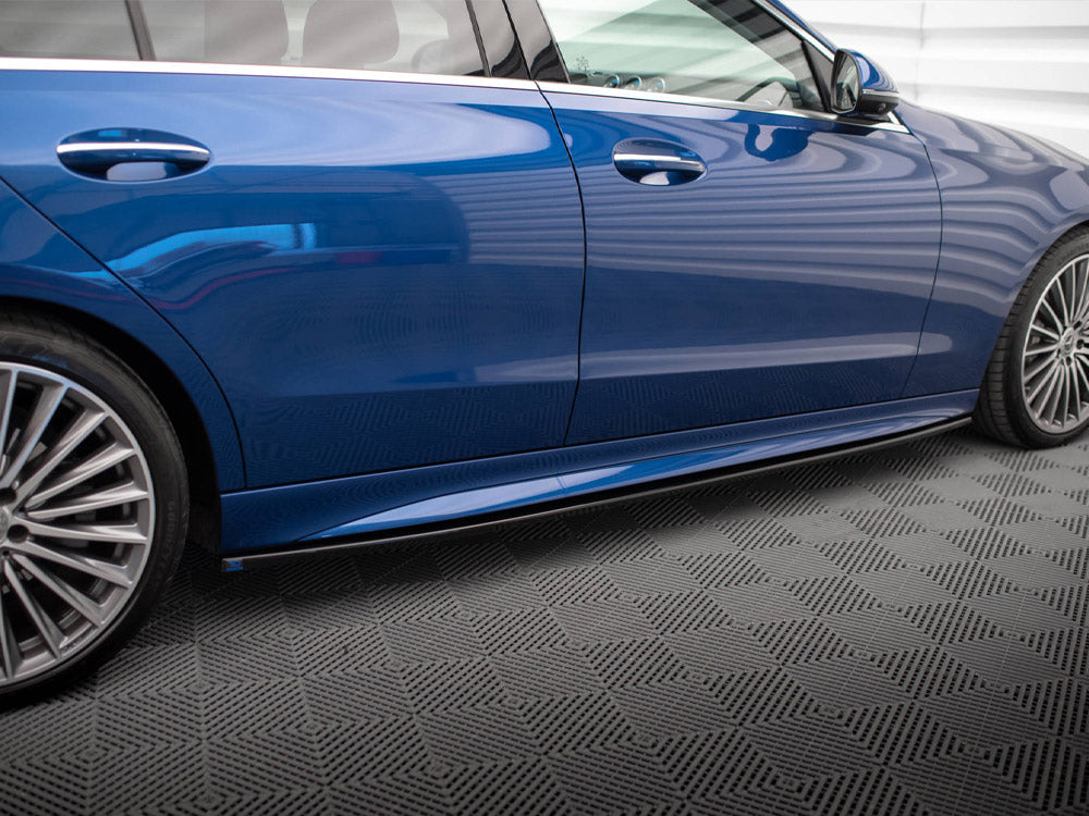Mercedes C W206 AMG-Line & C43 side skirts diffusers, Maxton Design ABS kit