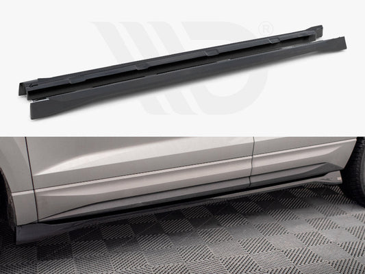 Skoda Karoq Sportline Mk1 side skirts diffusers, Maxton Design gloss black
