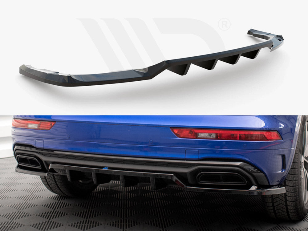 Audi Q5 S-Line Mk2 Facelift (2020+) Central Rear Splitter ABS Diffuser